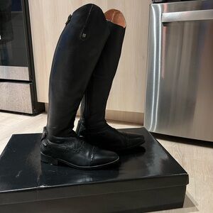 Black equestrian horse Riding Tall Boots